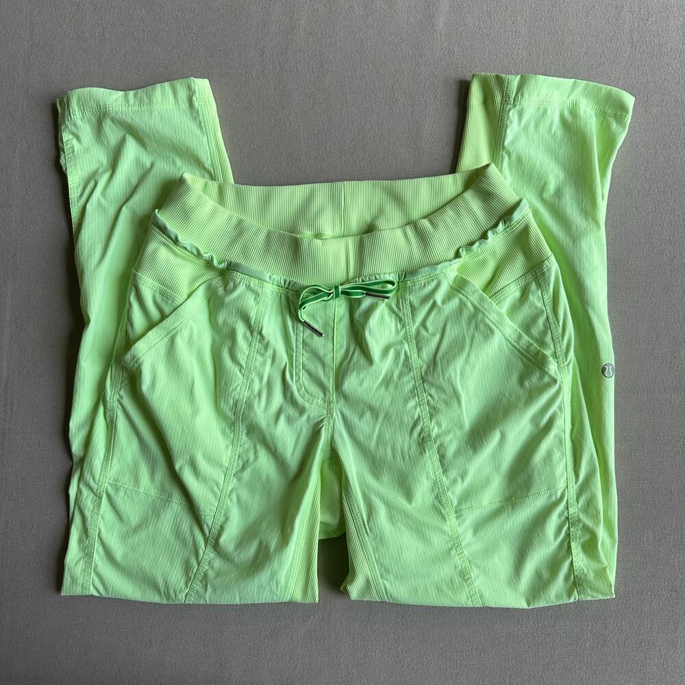 Lululemon Street To Studio Yellow Green Crop Yoga Pant